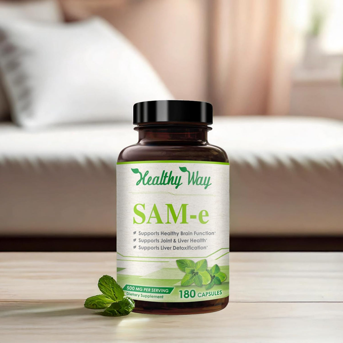 HealthyWayRx 500mg SAM-e Supplement - High Strength 500mg
