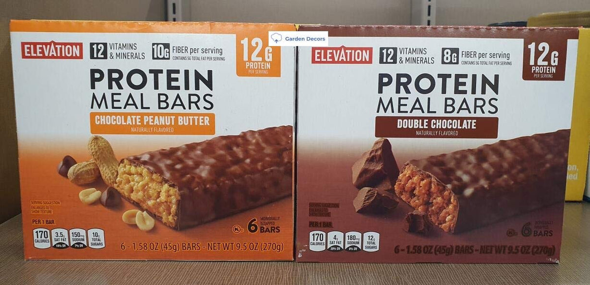 Elevation by Millville Protein Meal Bars Variety Pack - 12 Count