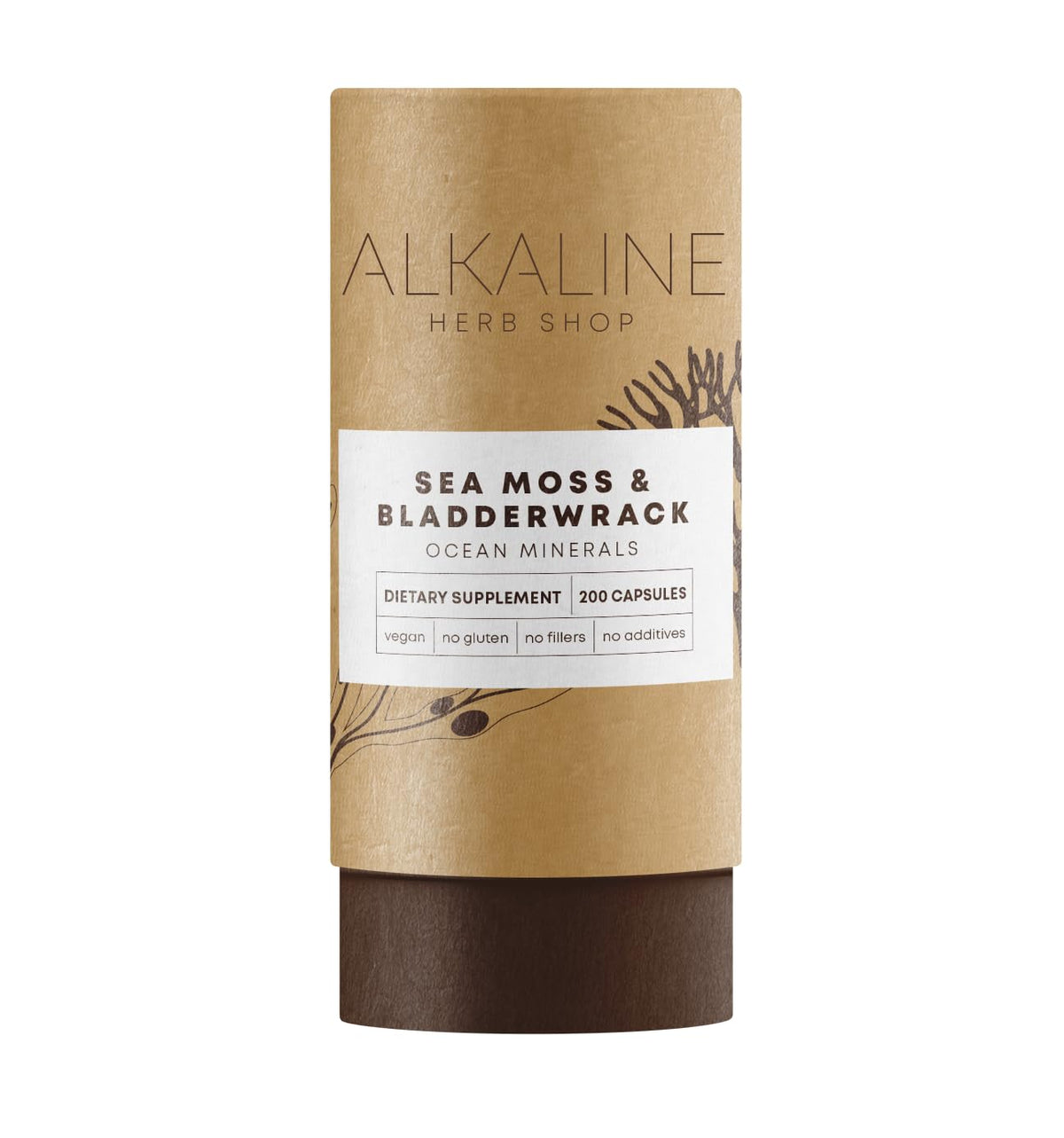 Alkaline Herb Sea Moss & Bladderwrack 900 mg - 200 Capsules