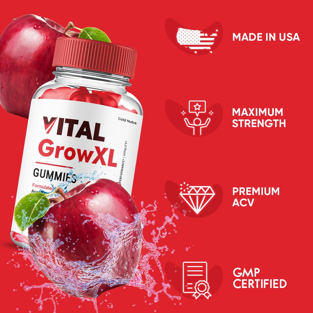 Gold Nutra Vital Grow XL Gummies for Men - 5 Pack - image 2