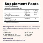 EZ Melts Vitamin D3 K2 5000 IU Bone & Joint Support - 90 Tablets - image 3