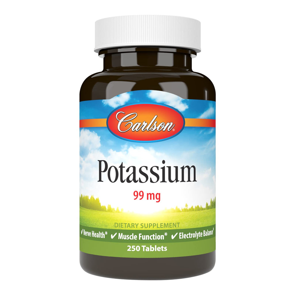 Carlson Potassium 99 mg Nerve Health - 250 Tablets