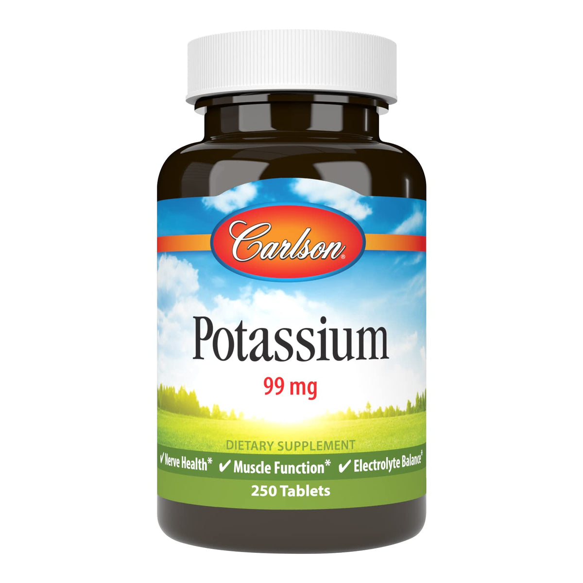 Carlson Potassium 99 mg Nerve Health - 250 Tablets
