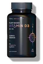Ideal Infusion Vegan Vitamin D3 K2 K1 10,000 IU - 90 Servings