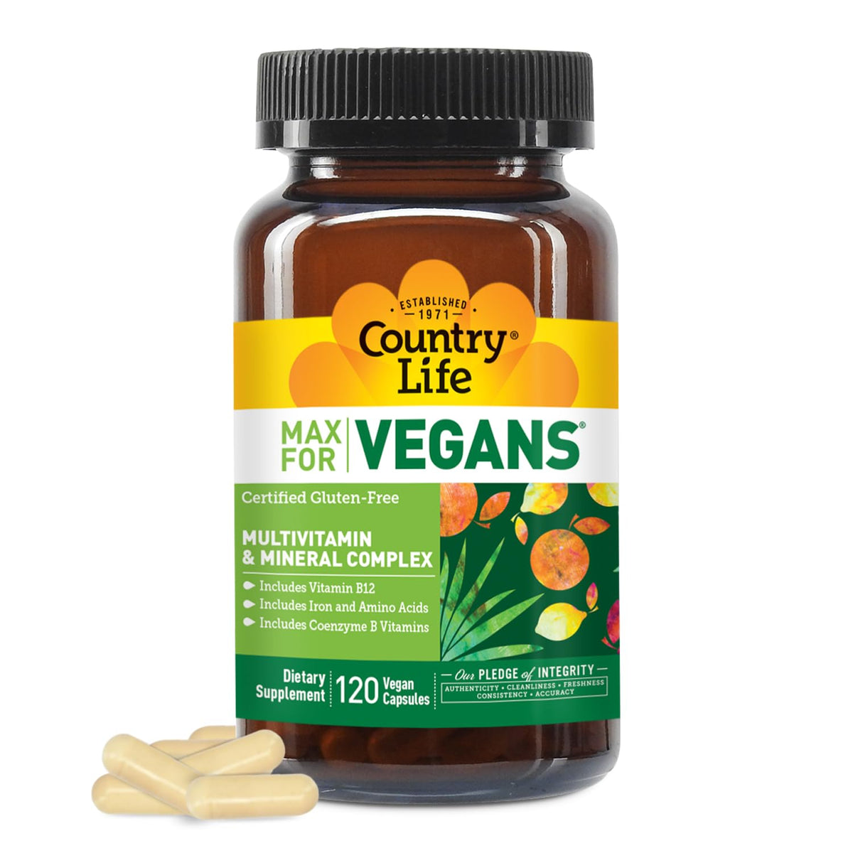 Country Life Max for Vegans Multivitamin - 120 Capsules