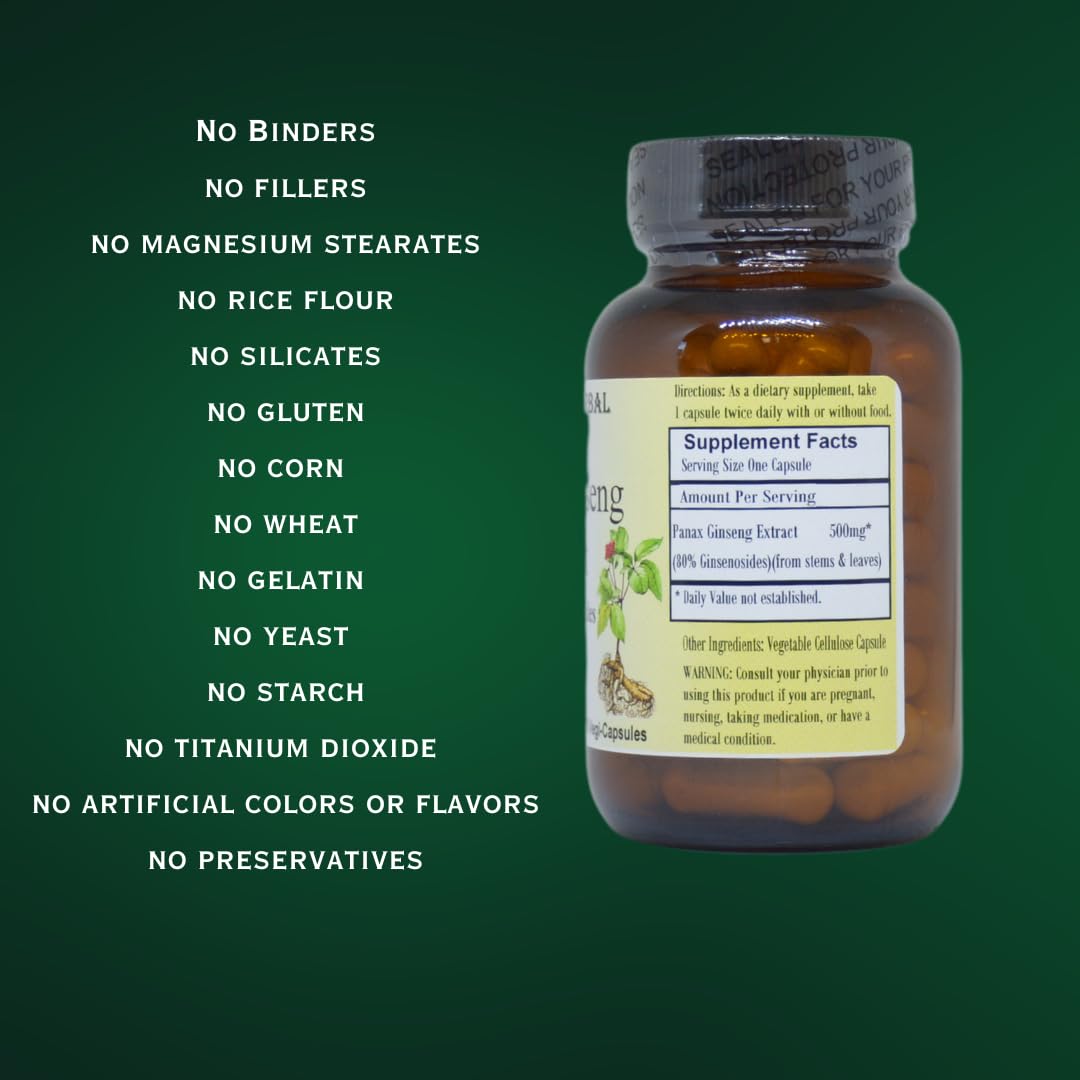 Barlowe's Herbal Elixirs Panax Ginseng 80% Ginsenosides - 60 Capsules - image 5