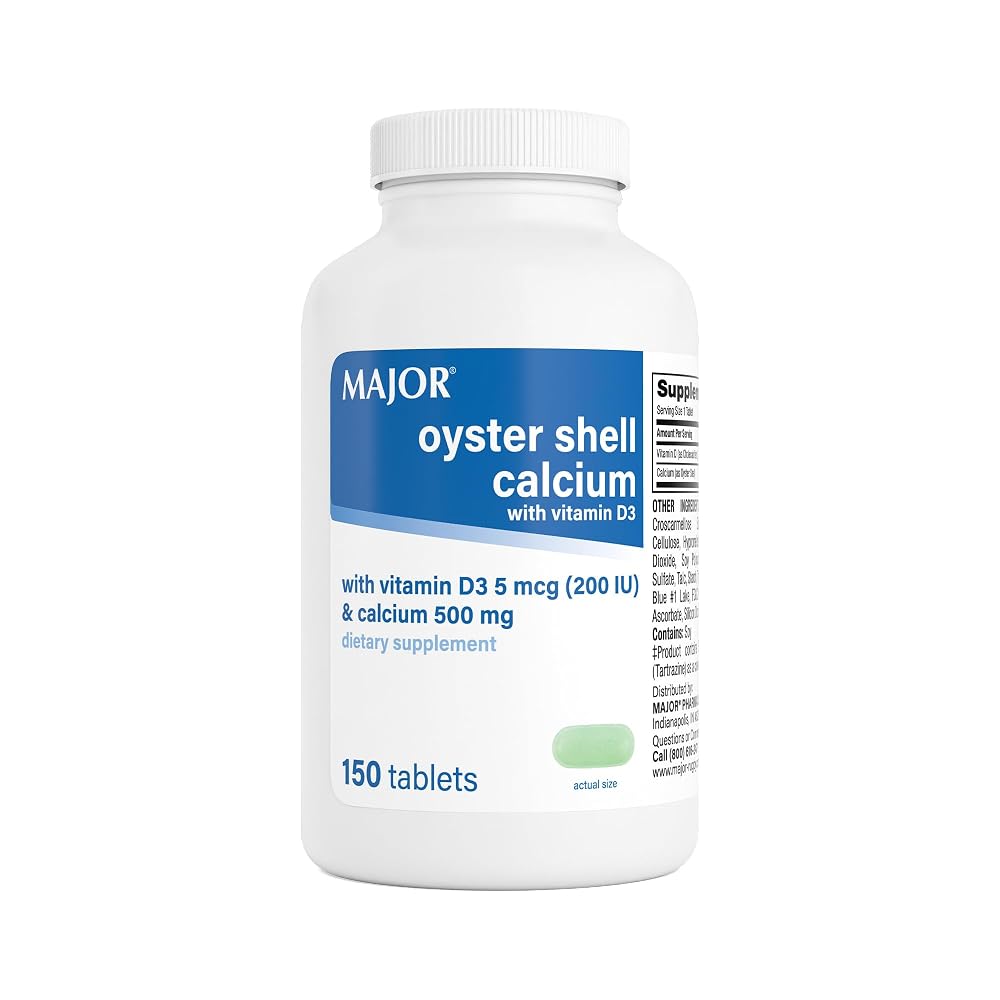 MAJOR Oyster Shell Calcium 500mg with Vitamin D3 - 150 Tablets