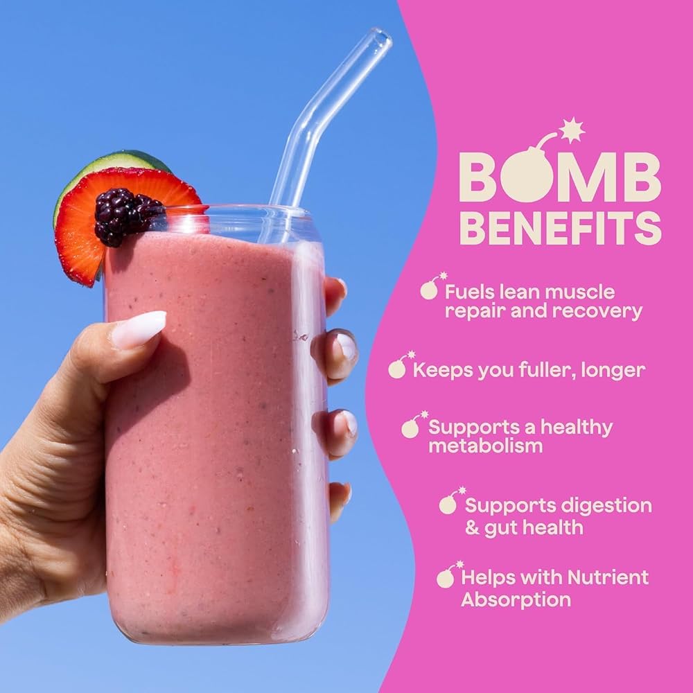 Blender Bombs Plant Protein Powder Vanilla 21g - 20 Servings - image 4