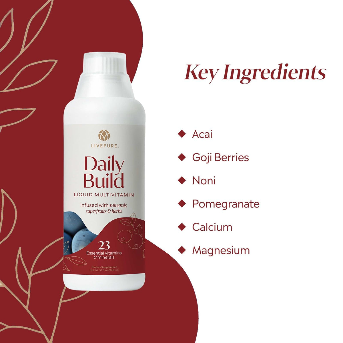 PURE Daily Build Liquid Multivitamin & Mineral Supplement - 32 Fl Oz - image 4