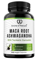 Circle of Nature Maca Root Ashwagandha Capsules - 120 Capsules
