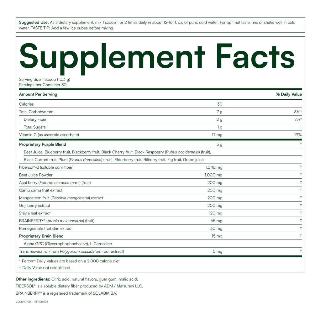 Purity Products Perfect Purples Phytonutrient Healthy Aging Powder - 30 Count - image 2
