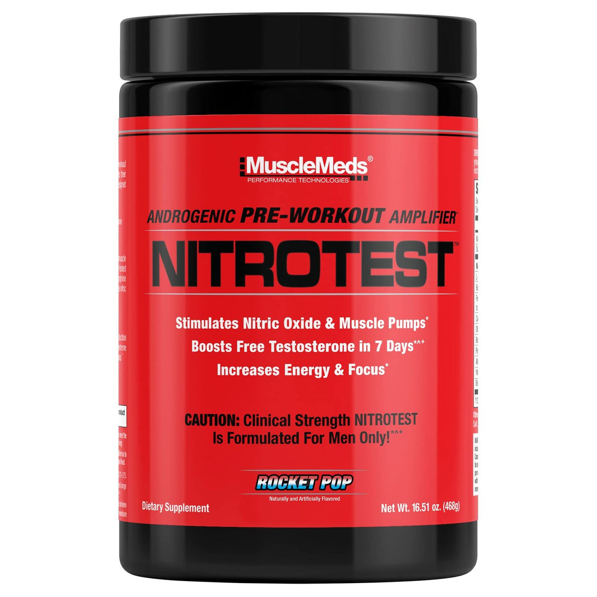 MuscleMeds Nitrotest Pre-Workout Powder Testosterone & Nitric Oxide