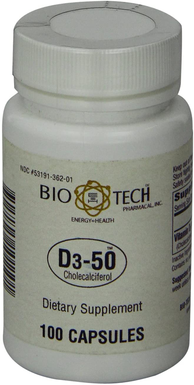 Bio-Tech Pharmacal D3-50 Vitamin D3 50,000 IU - 100 Capsules - image 4