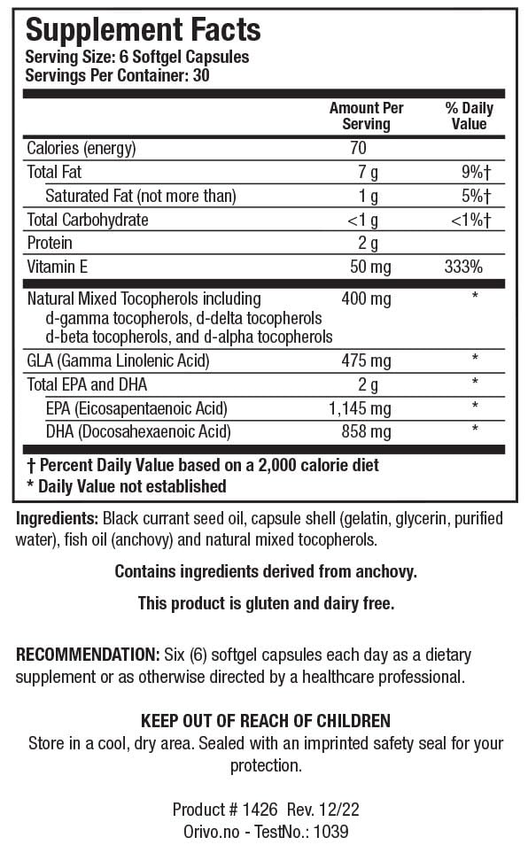 BIOTICS Research EFA-SIRT Supreme-BC Omega-3 & GLA - 180 Softgels - image 2
