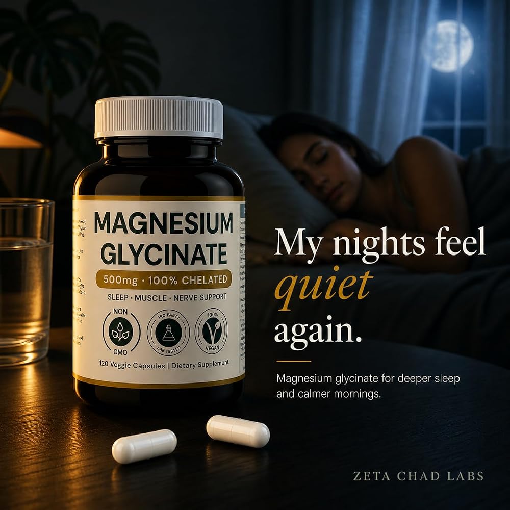 Zeta Chad Labs Magnesium Glycinate 500mg - 120 Capsules - image 2