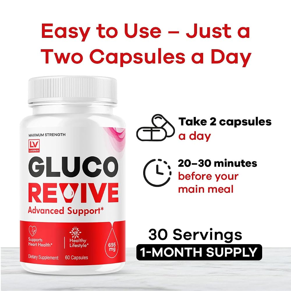 LIVORKA Gluco Revive Advanced Formula Support Capsules - 120 Capsules - image 4