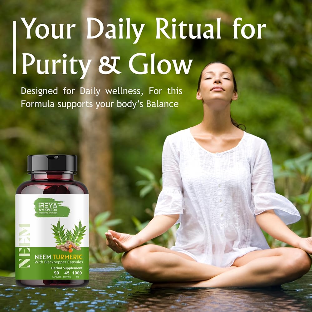 Ireya Ayurveda Neem & Turmeric Capsules - 90 Capsules - image 5