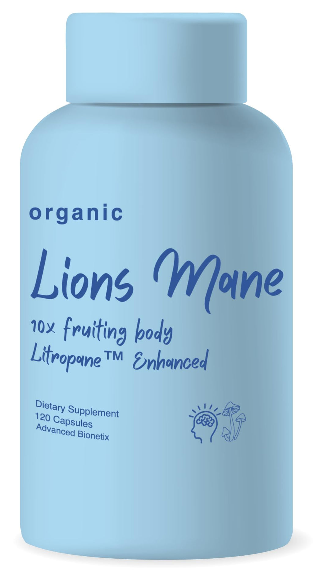Advanced Bionetix Organic Lion's Mane Supplement - 120 Capsules