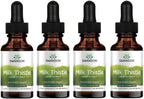 Swanson Milk Thistle Liquid Extract Alcohol & Sugar-Free - 4 Pack
