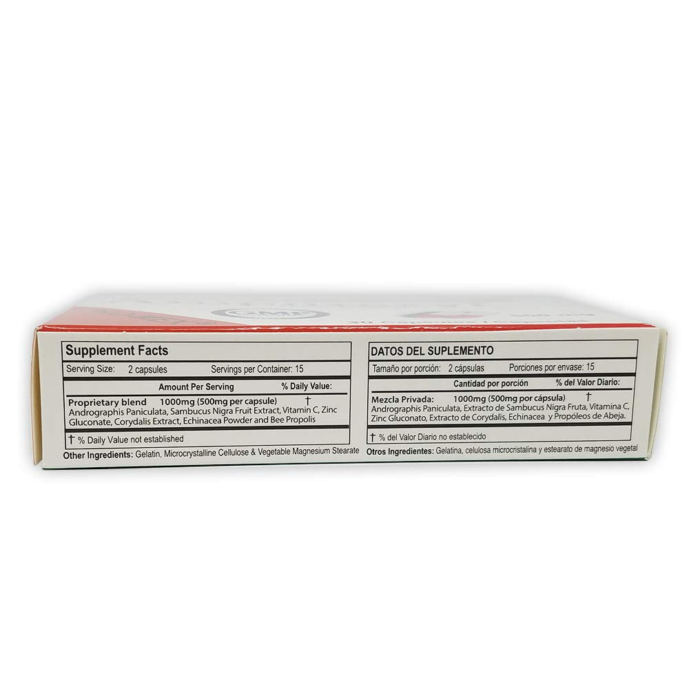 Ampitrexyl 500mg Immune Support Capsules - 30 Count - image 3