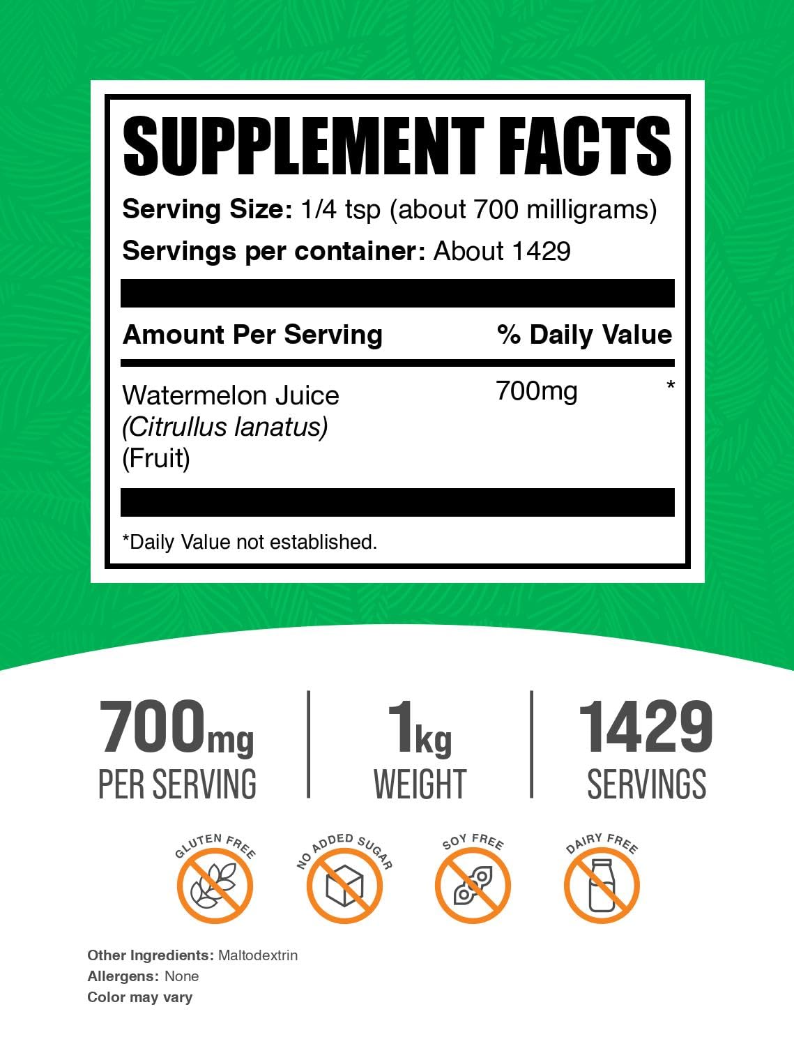 BulkSupplements.com Watermelon Juice Powder