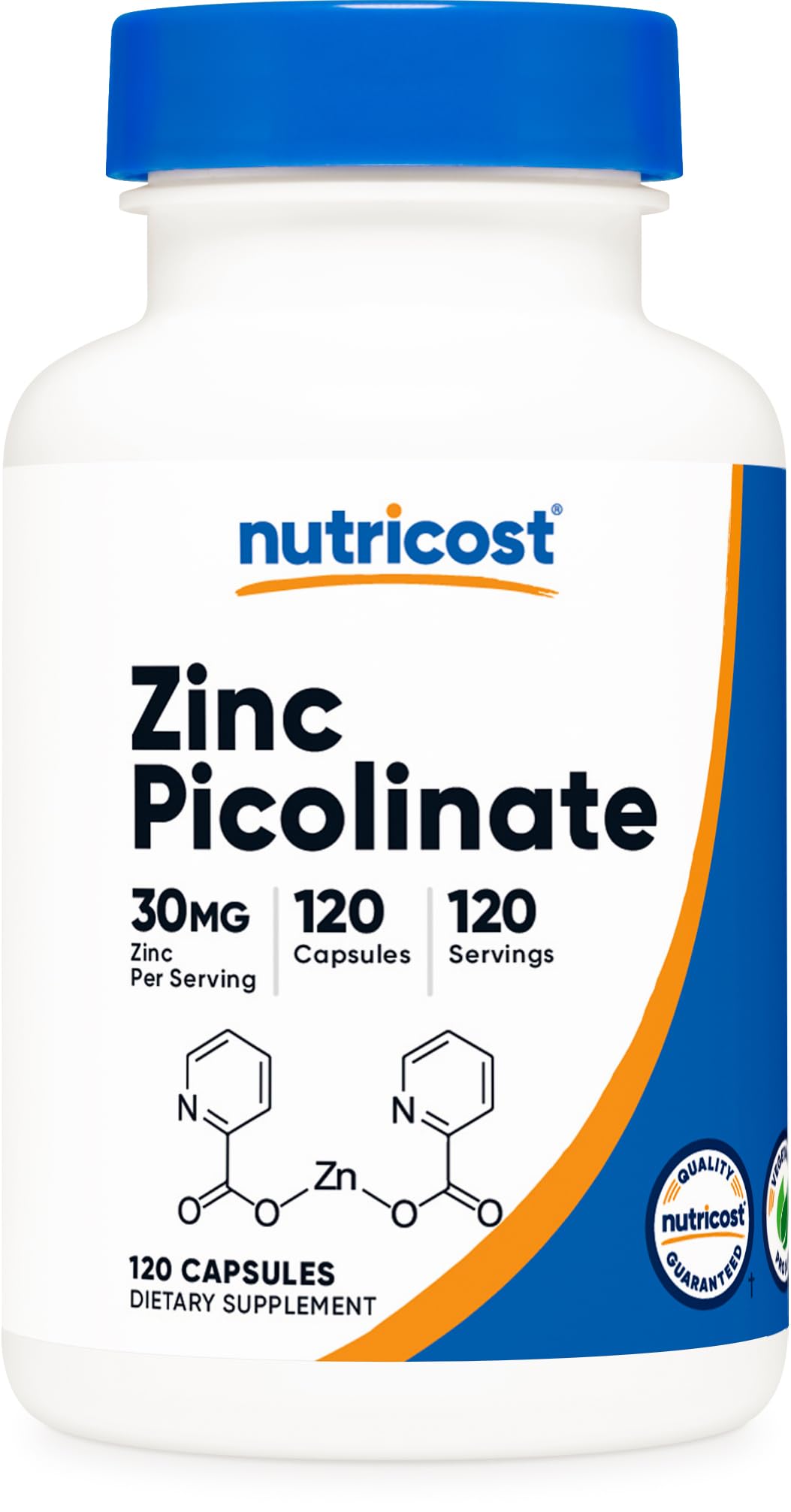 Nutricost Zinc Picolinate 30mg - Gluten Free and Non-GMO