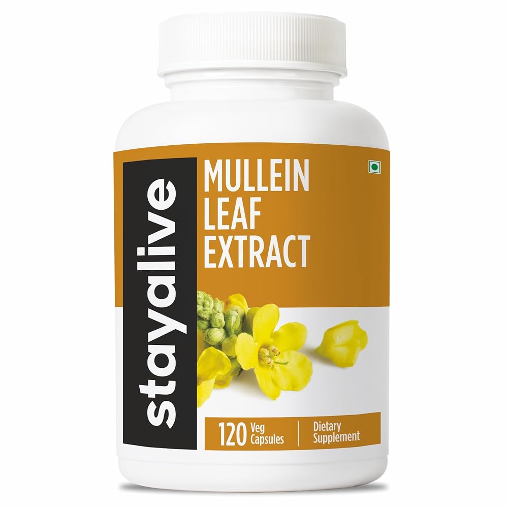 STAY ALIVE Mullein Leaf Extract 1000mg 10:1 - 120 Capsules
