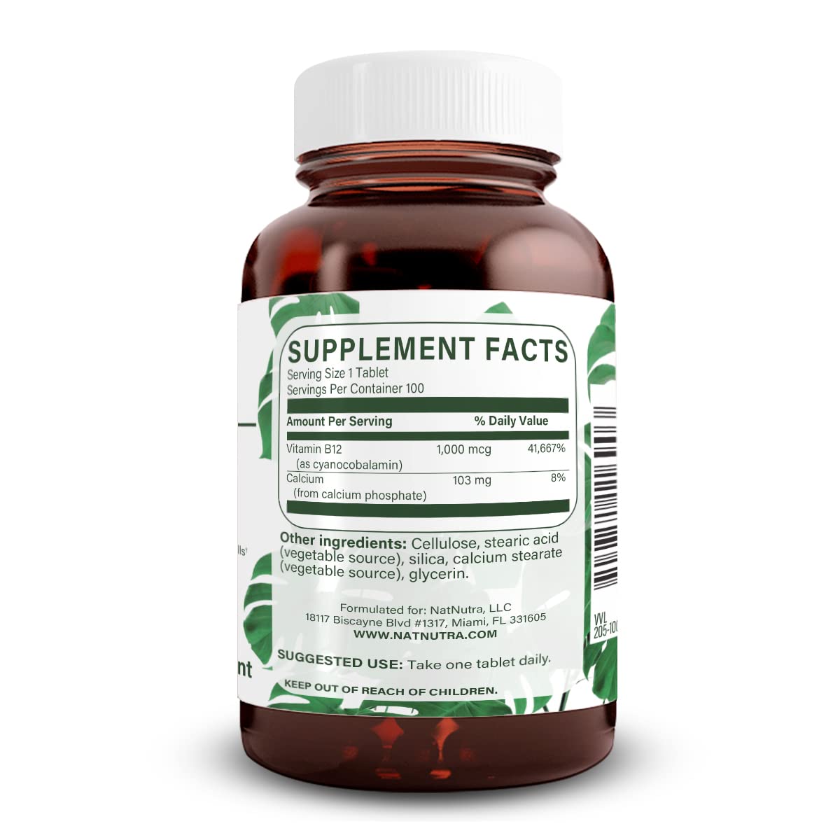 Natural Nutra Vitamin B12 1000 mcg - 100 Vegan Tablets - image 2