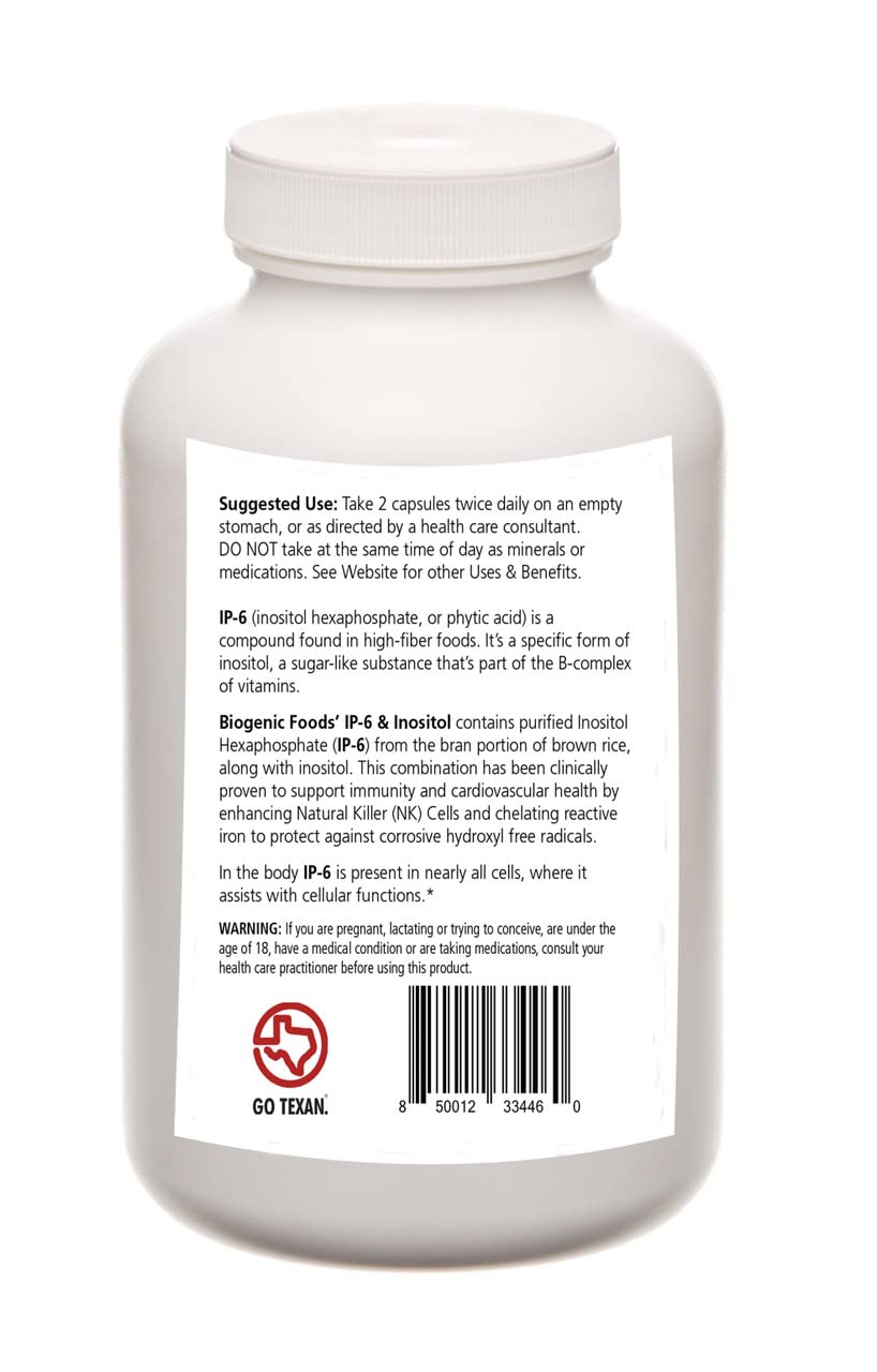Biogenic Foods IP6 - Inositol Hexaphosphate & Inositol - Natural
