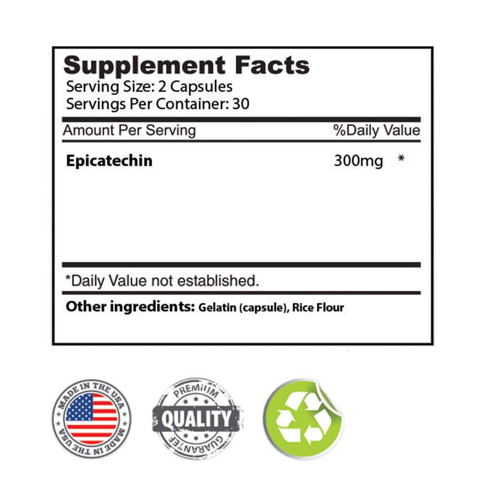 Body Essentials Epicatechin 300mg - 60 Capsules - image 2
