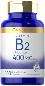 Carlyle Vitamin B-2 400mg Riboflavin - 180 Capsules