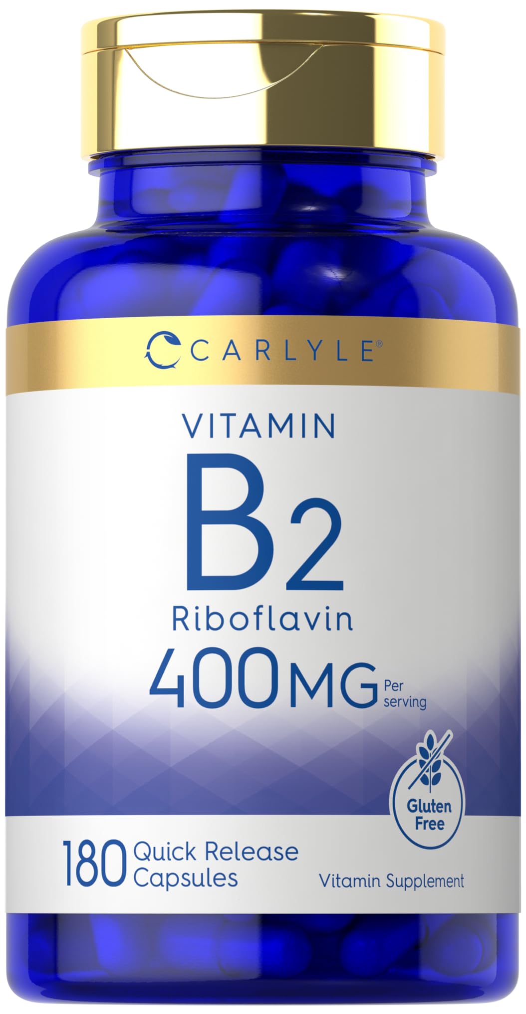 Carlyle Vitamin B-2 400mg Riboflavin - 180 Capsules