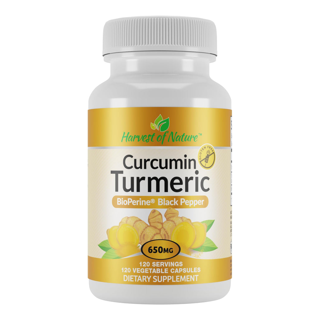 Harvest of Nature Turmeric Curcumin Supplement - 120 Capsules
