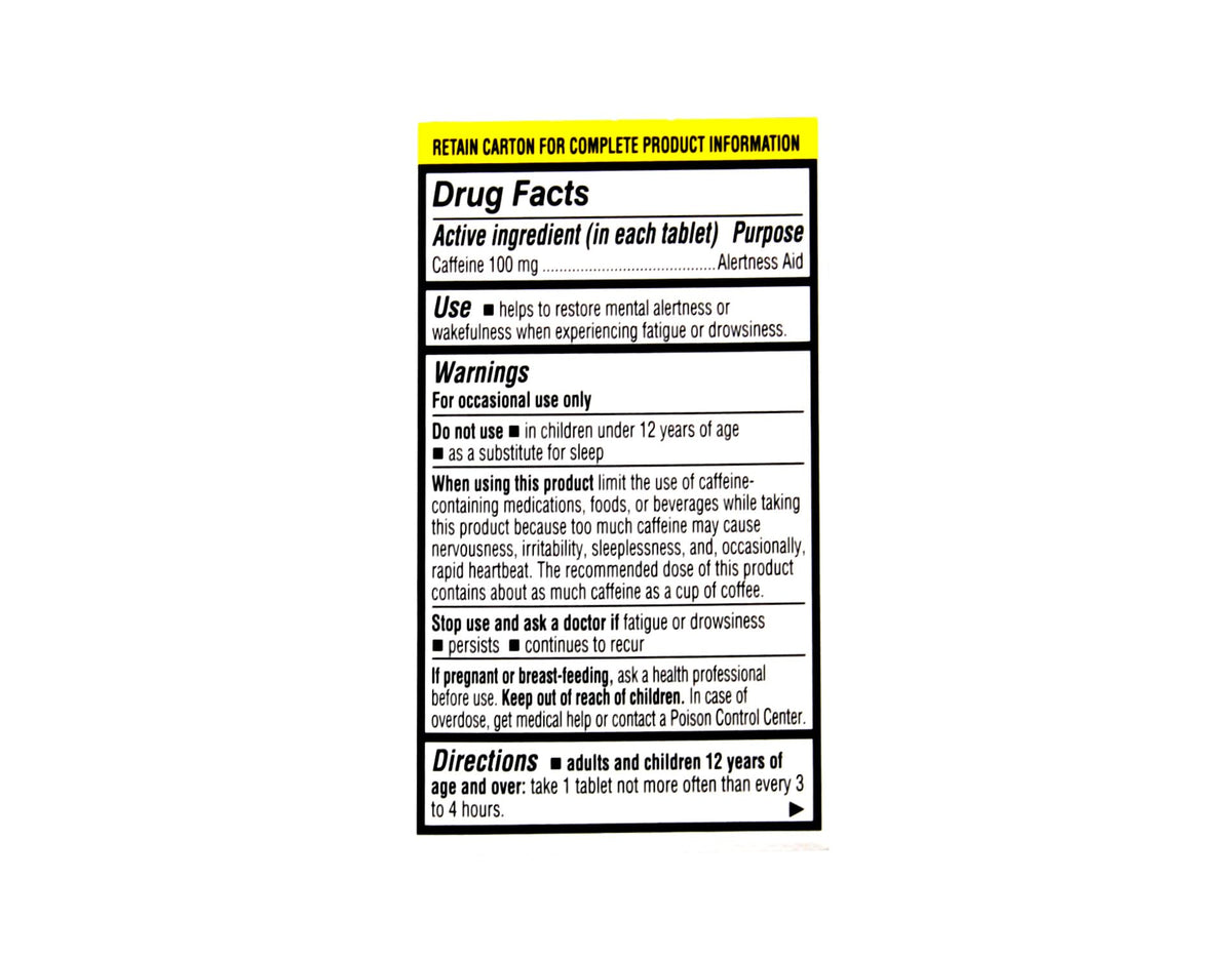 Jet-Alert Caffeine 100 mg Regular Strength - 480 Tablets - image 3