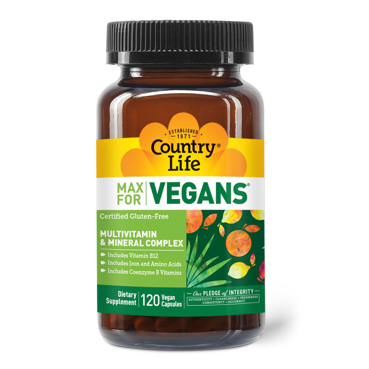 Country Life Max for Vegans Multivitamin - 120 Capsules - image 2