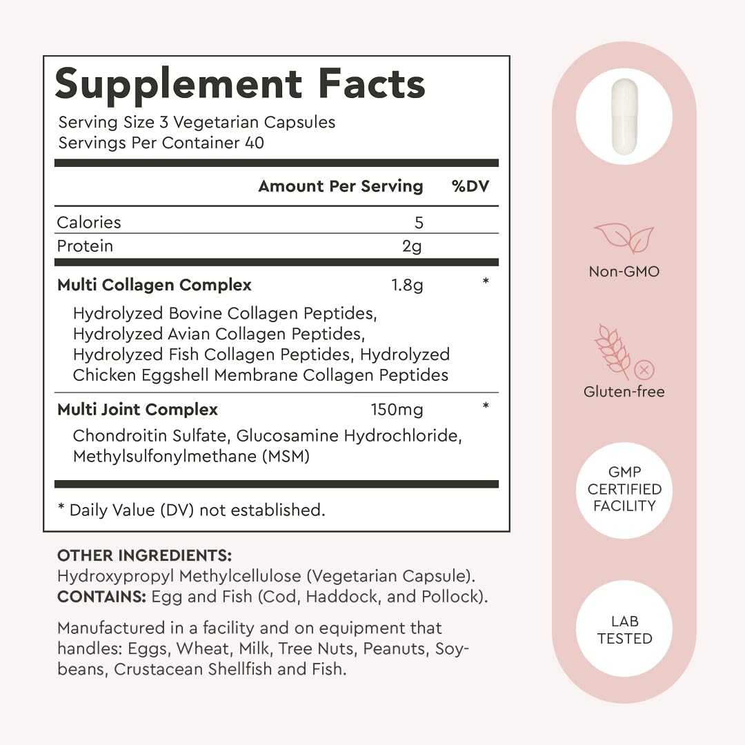 Alaya Naturals Multi Collagen 5 Types Capsules - 120 Count - image 4