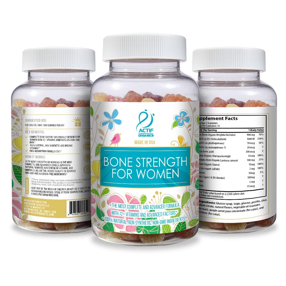 ACTIF Bone Strength Support for Women with 12+ Factors - 90 Softgels - image 4