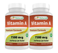 Best Naturals Vitamin A 25000 IU Softgels for Vision Support - 180 Softgels