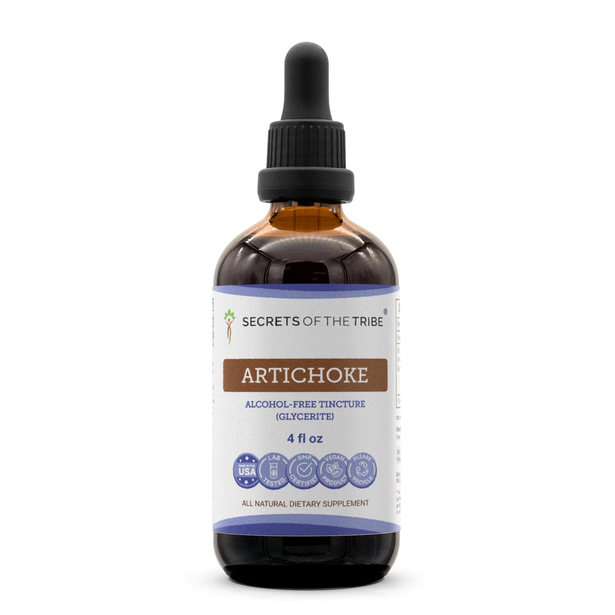 Secrets of the Tribe Artichoke Tincture Alcohol-Free Liquid Extract - 4 FL OZ