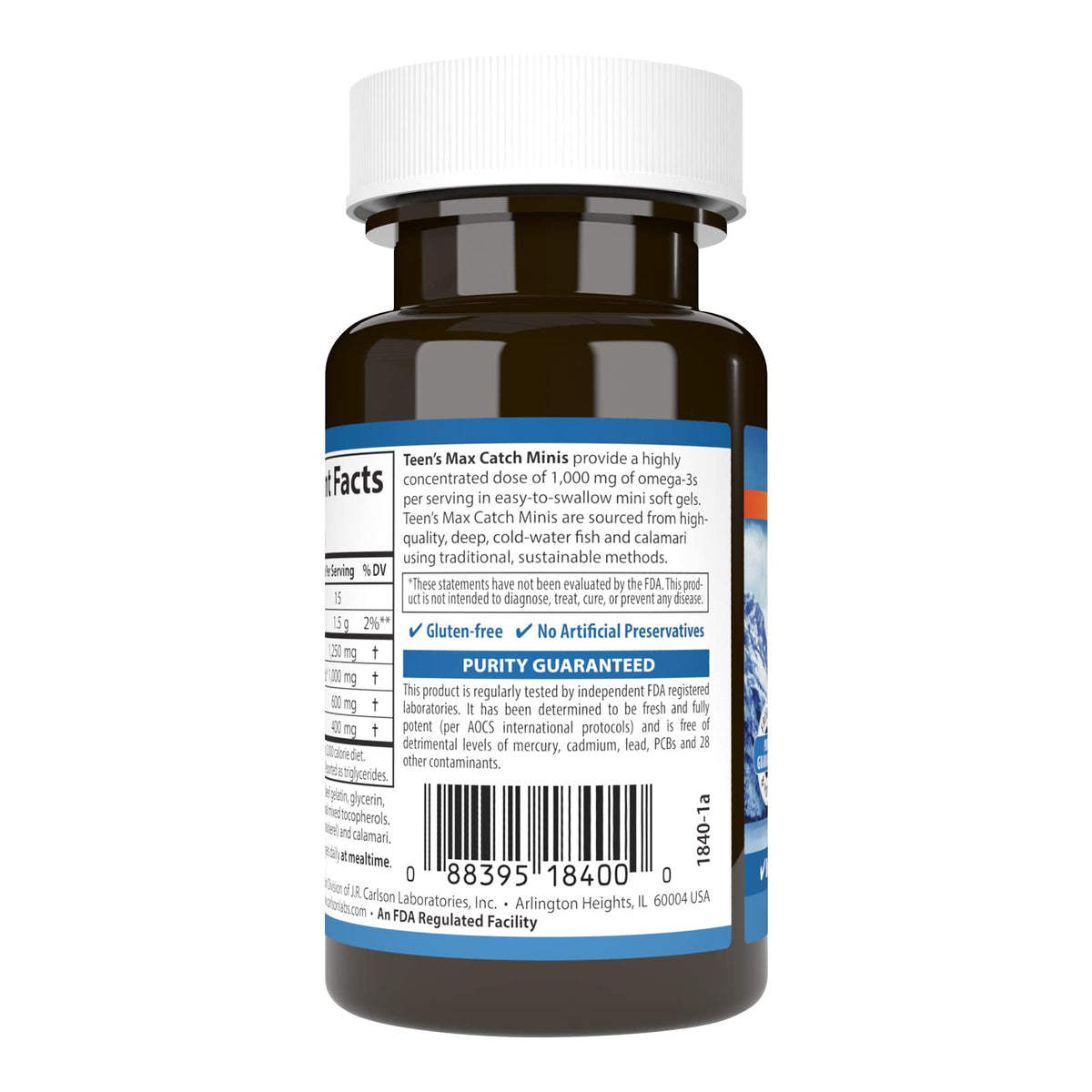 Carlson Teen's Max Catch Minis Omega-3 1000 mg - 30 Softgels - image 3