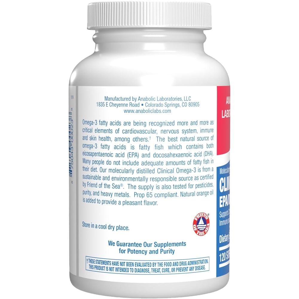Anabolic Laboratories Clinical Omega-3 Fish Oil 1200mg - 120 Softgels - image 2