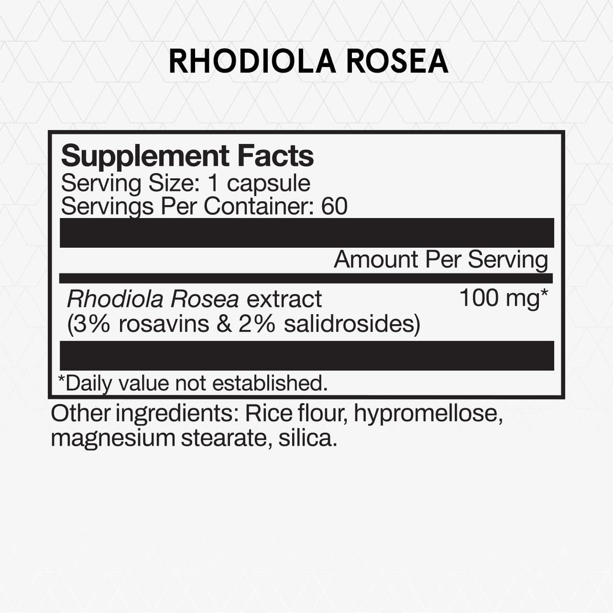 Momentous Rhodiola Rosea Root Extract 100mg - 60 Capsules - image 2