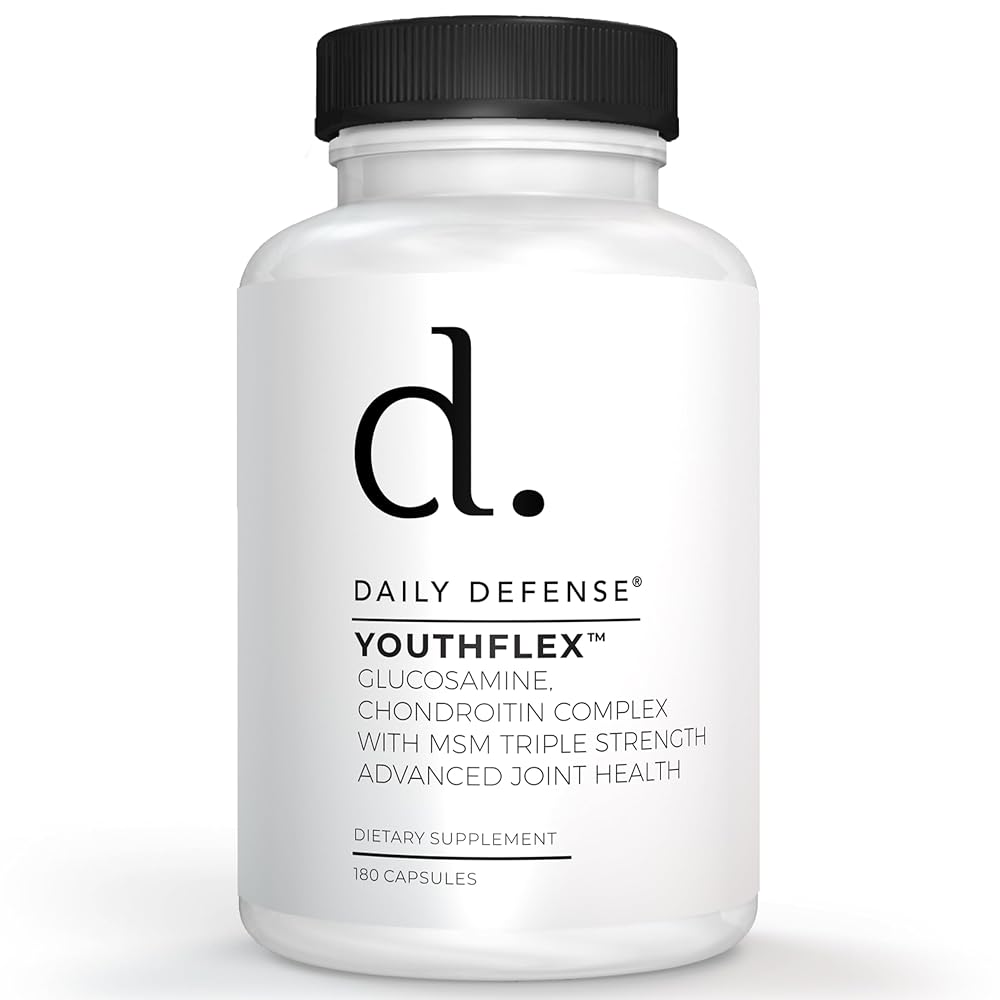 Daily Defense Glucosamine with Chondroitin & MSM Joint Support - 180 Capsules