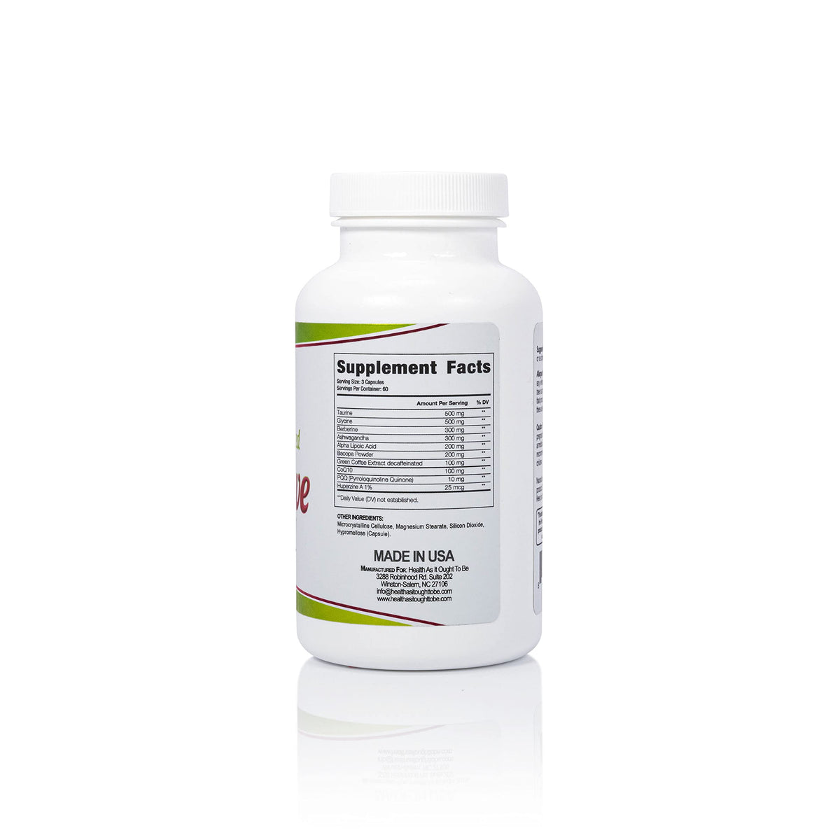 Health As It Ought To Be Brain Save Cognitive Support - 180 Capsules - image 2