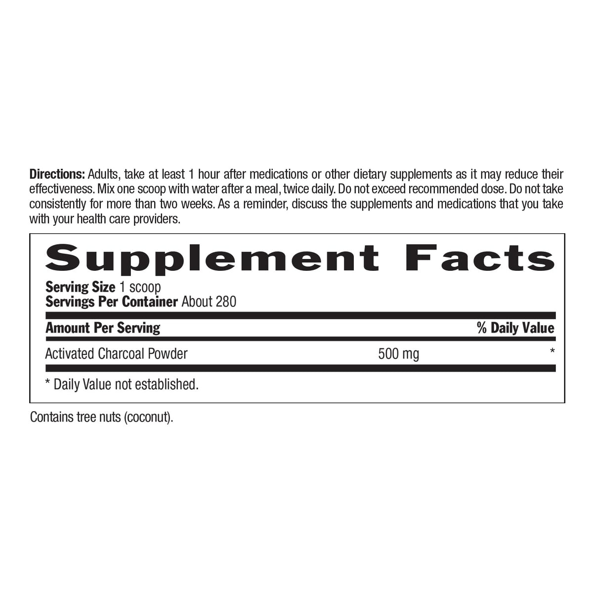 Country Life Coconut Activated Charcoal Powder 500 mg - 5 oz - image 5