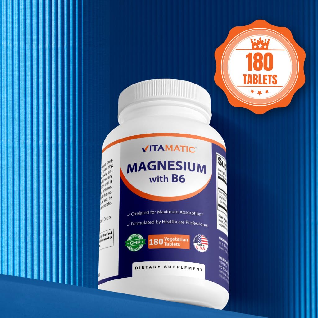 Vitamatic Magnesium with B6 - 540 Vegetarian Tablets - image 5