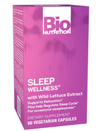 Bio Nutrition Sleep Wellness with Wild Lettuce Extract - 60 Vegetarian Capsules