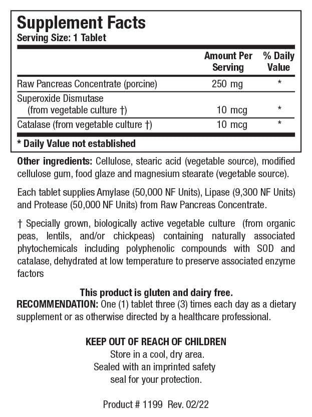 BIOTICS RESEARCH Bio 6 Plus Pancreatic Digestive Enzymes - 90 Tablets - image 2