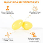 MXCZBSM Vitamin D3 K2 Supplement Softgel