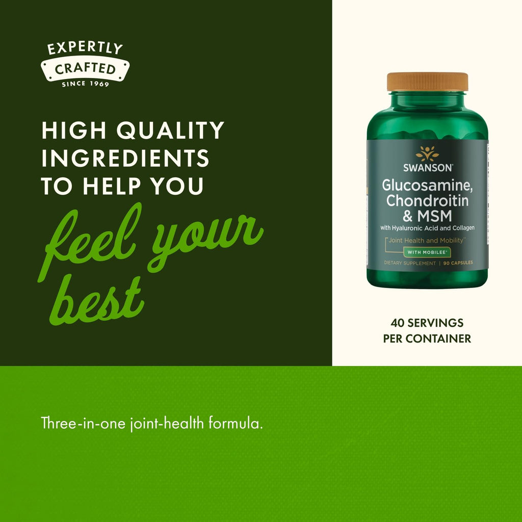 Swanson Glucosamine Chondroitin & MSM with Hyal-Joint - 90 Capsules - image 5